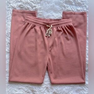Women's Ribbed Pants in Dusty Pink